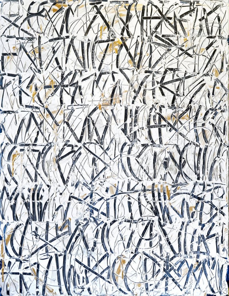 Slez z kříže, akryl na plátně, 250 x 190 cm, 2019
