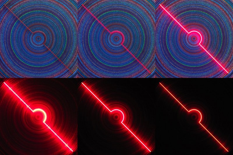 Wrong, airbrush na plátně, neonové trubice, airbrush on canvas, neon light, 160 x 160 cm, 2016