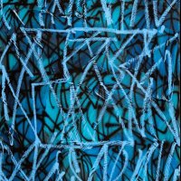 Blues, The Blues, email, olej a akryl na plátně, enamel, oil, and acrylic on canvas, 150 x 50 cm, 2018