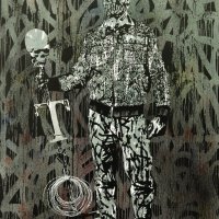 Tron man, akryl na plátně, 270 x 190 cm, 2017